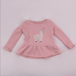 Llama Peplum Fleece Top